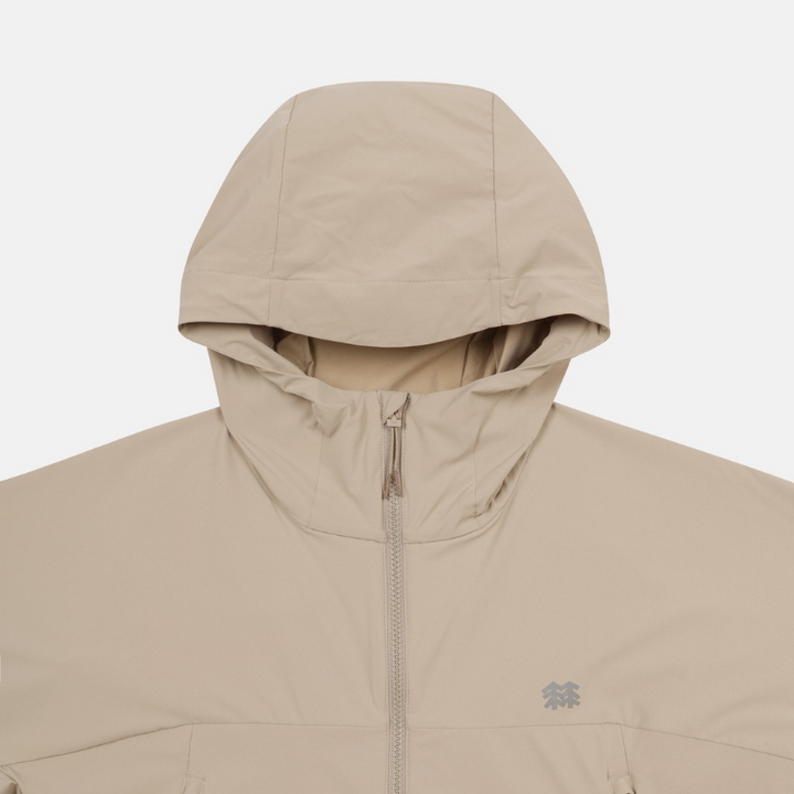 Kolon Sport Men's Softshell Hooded Jacket in L/Beige — men's softshell jacket for breathable hiking