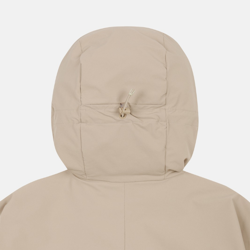 Kolon Sport Men's Softshell Hooded Jacket in L/Beige — men's softshell jacket for breathable hiking