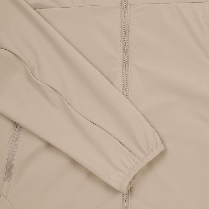 Kolon Sport Men's Softshell Hooded Jacket in L/Beige — men's softshell jacket for breathable hiking