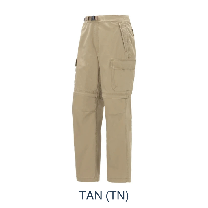 Montbell lightweight performance layer in Tan, a packable and breathable garment designed for outdoor trekking and travel.