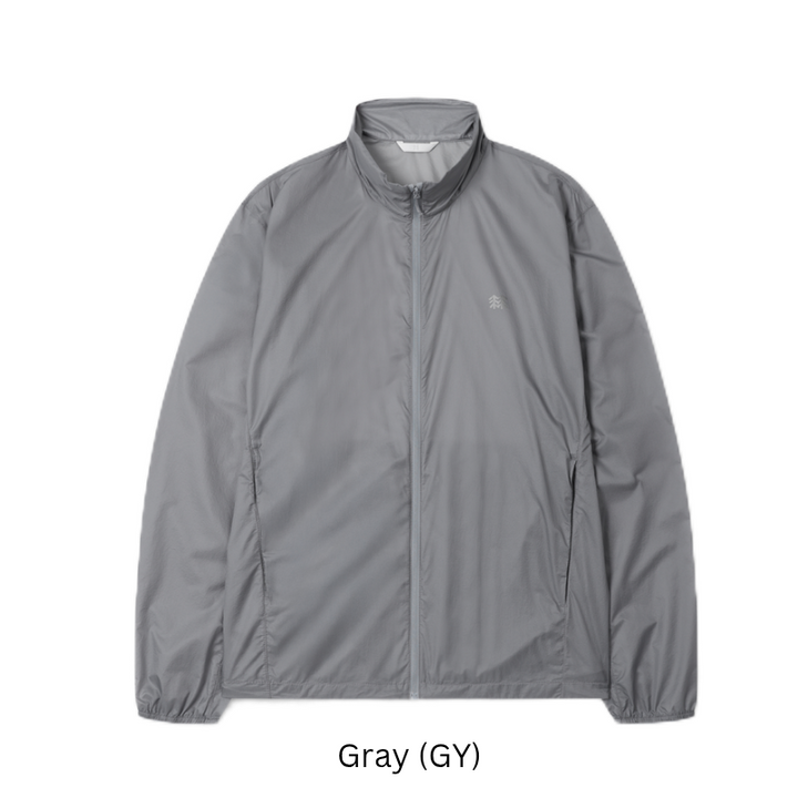 Kolon Sport Men's EggLite Stand Collar Jacket in Gray — men's lightweight shell jacket for everyday outdoor