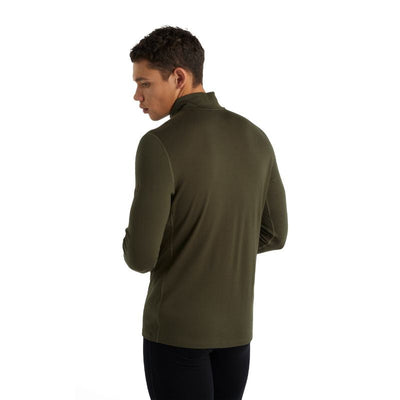 icebreaker Merino Base Layer Men's 260 Tech Top Long Sleeve Half Zip - Black