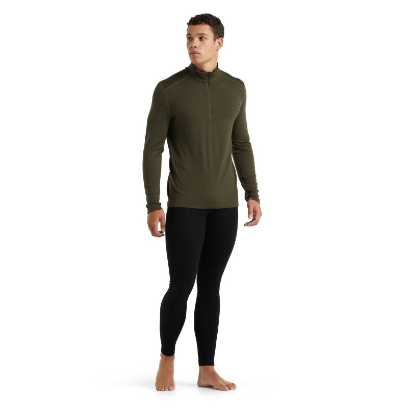 icebreaker Merino Base Layer Men's 260 Tech Top Long Sleeve Half Zip - Gritstone Heather Loden