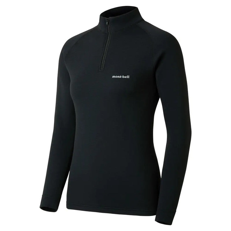 Montbell Base Layer Women's ZEO-LINE Expedition Weight High Neck Long Sleeve Black