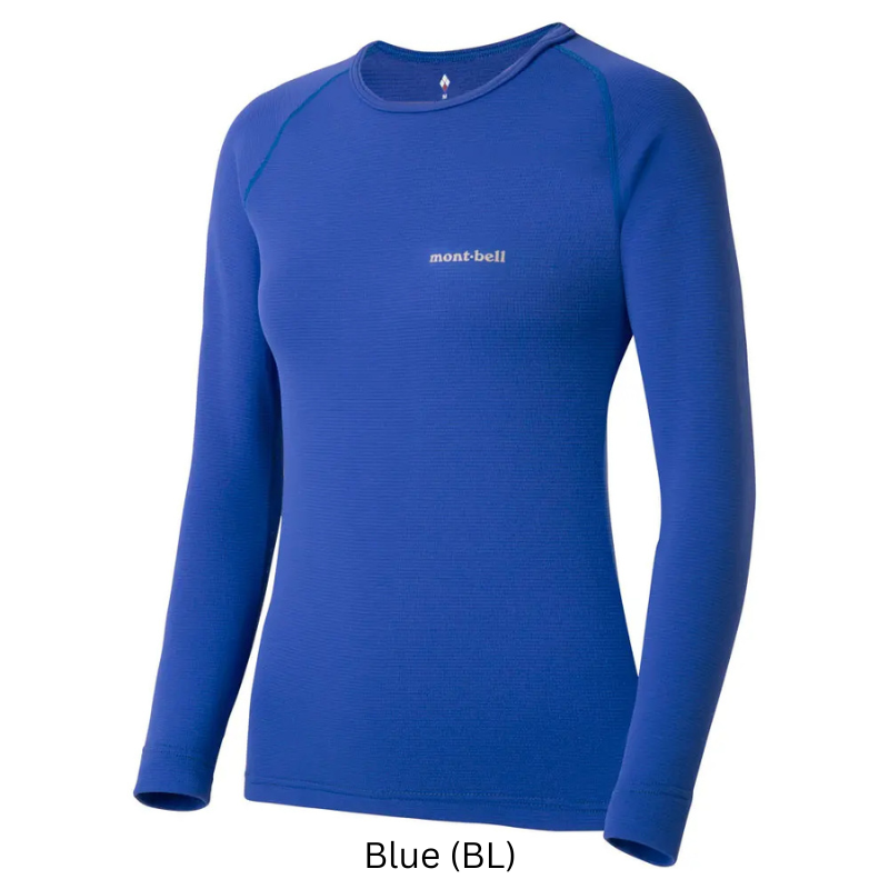 Montbell Base Layer Women's ZEO-LINE Expedition Weight Round Neck Long Sleeve Crew Black 1107713
