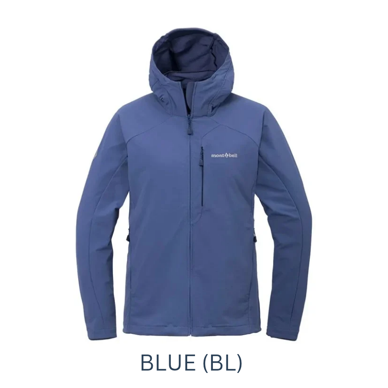 Available in blue Montbell CLIMAPRO 200 HOODED JACKET W'S at X-Boundaries in Singapore 