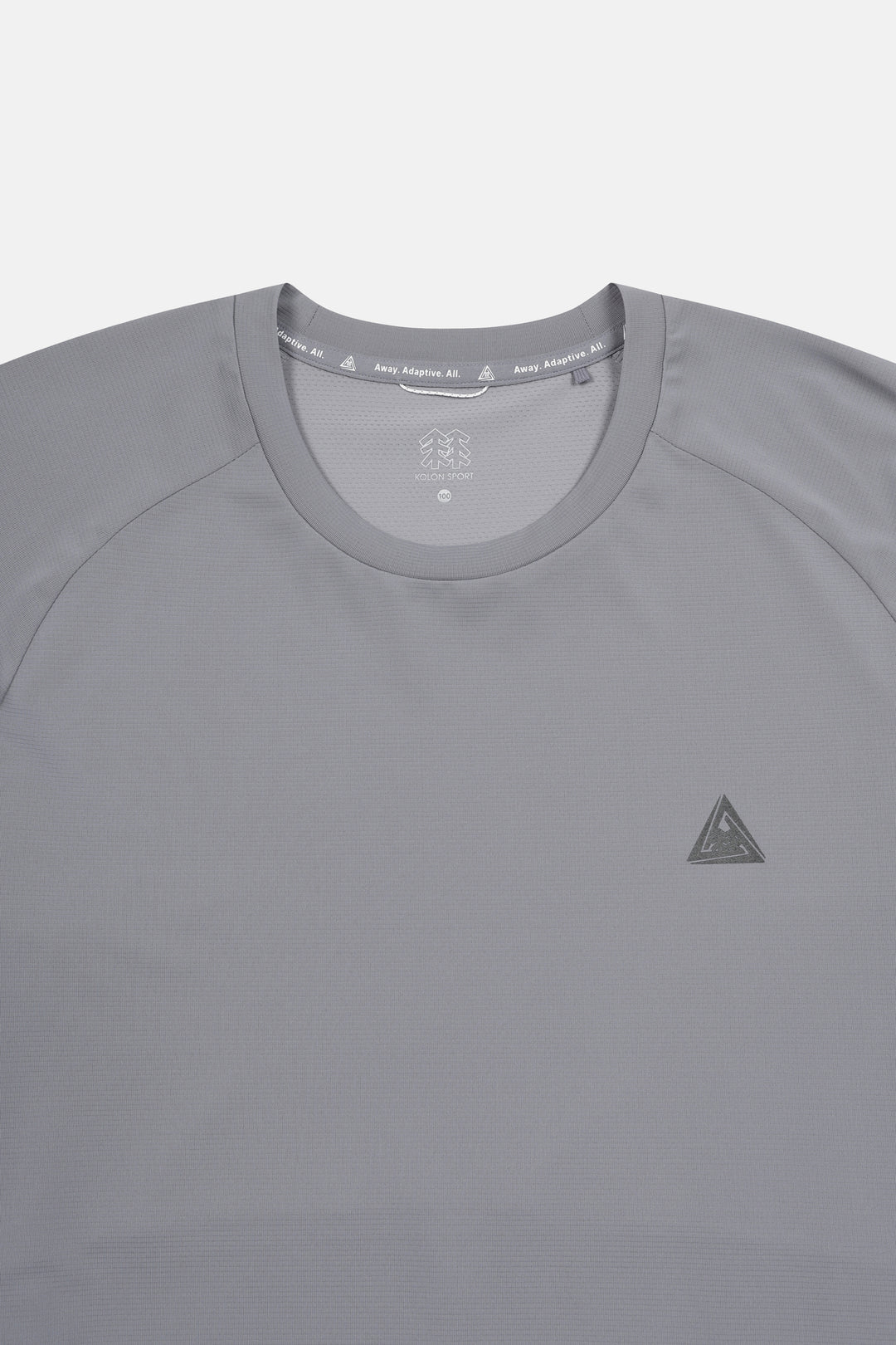 Kolon Sport Trail Running Men's SuperDry Short Sleeve T-Shirt in Gray — front view