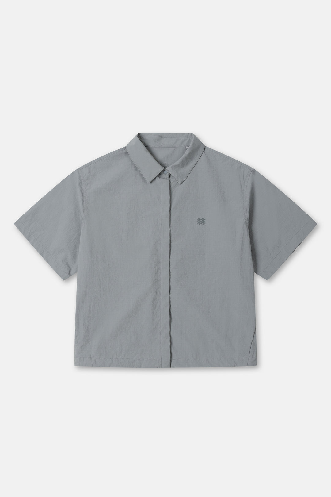 Kolon Sport Women’S Daypack Cropped Short Sleeve Shirt in L/Ocean — hero shot