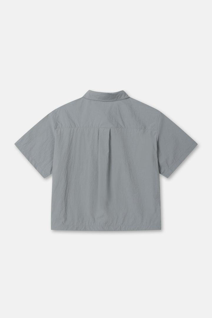 Kolon Sport Women’S Daypack Cropped Short Sleeve Shirt in L/Ocean — front view