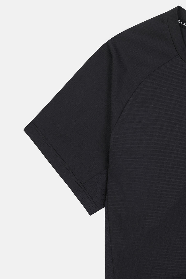 Kolon Sport Trail Running Women's SuperDry Short Sleeve T-Shirt - Black — TVTCX26736BLK_LZ4