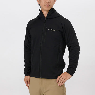 Montbell Jacket Men's Trail Action Hooded Jacket - CLIMAPLUS Black Green