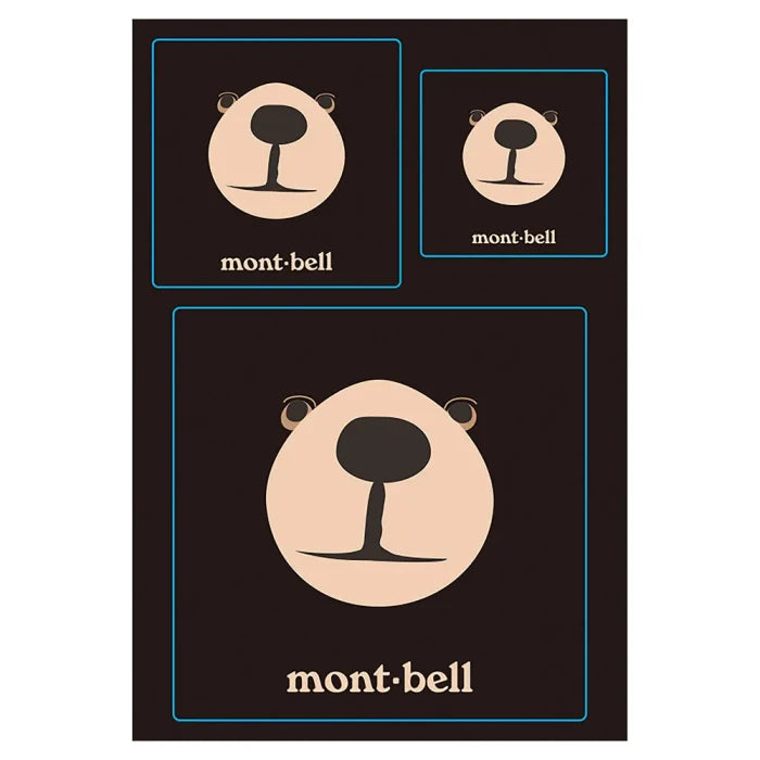 Montbell Monta Bear Sticker Set - BK