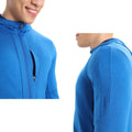 icebreaker Merino Jacket Men's Quantum III Long Sleeve Zip Hood - Lazurite Nightshade