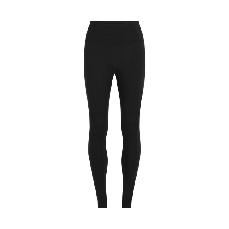 icebreaker Merino Base Layer Women's 200 Oasis High Rise Thermal Leggings black 