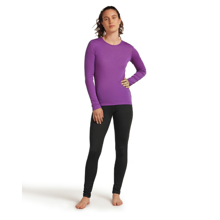 icebreaker Merino Base Layer Women's 200 Oasis High Rise Thermal Leggings black 