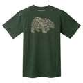 Montbell Pear Skin Cotton T Higuma Unisex - Black, Hunter green