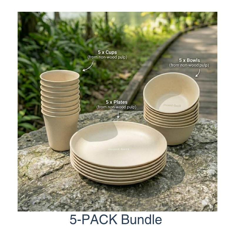 Montbell Eco-Friendly Bamboo Paper Dining Set