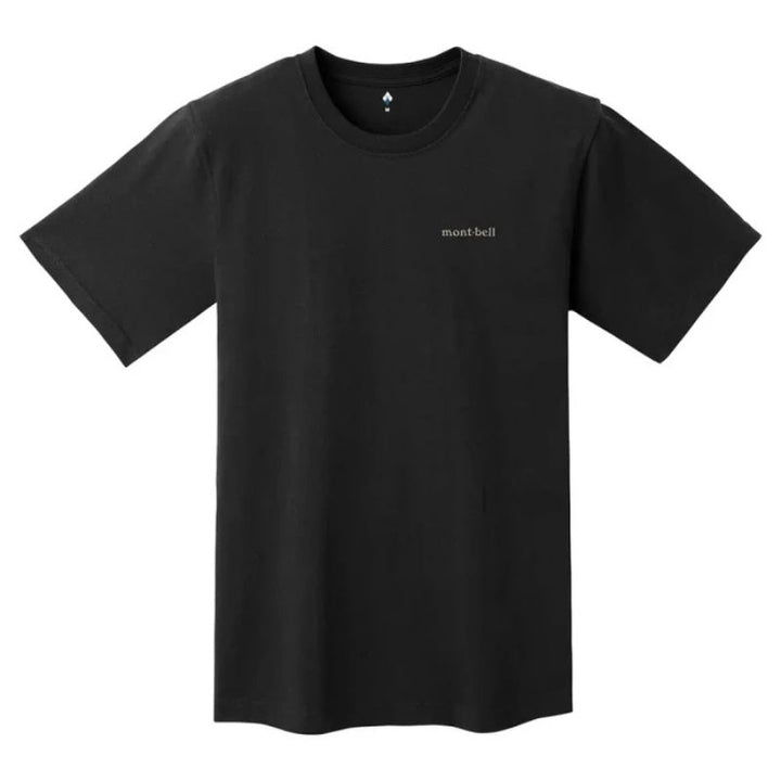 Montbell T-Shirt Unisex Pear Skin Cotton T Hawk - Black