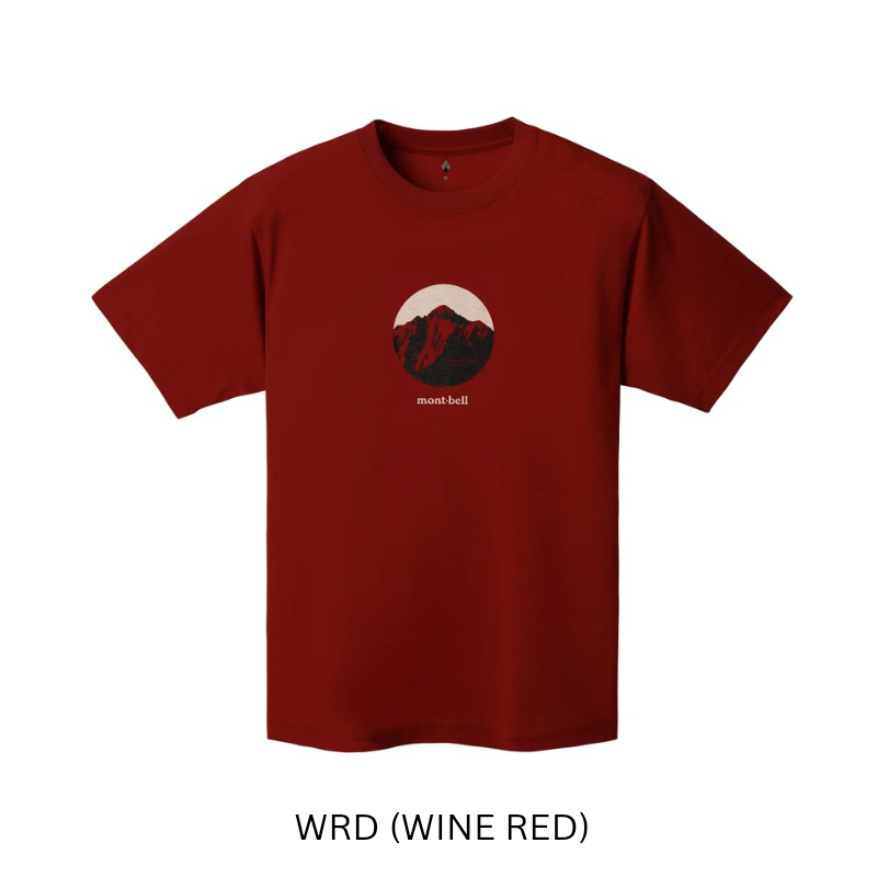 Montbell T-Shirt Unisex Wickron T Lithograph Tsurugi  - Everyday Hiking Trekking Firstlayer