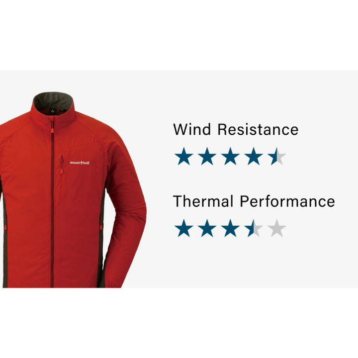 Montbell Soft Shell Men's Light Shell Jacket - Wind and Water resistant