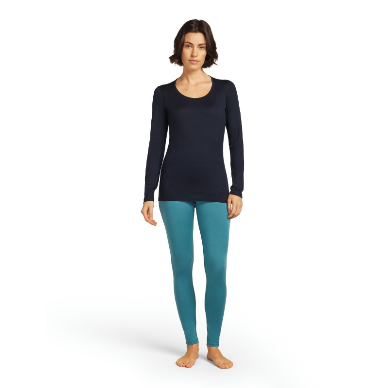 icebreaker Merino Base Layer Women's 200 Oasis Leggings Tights - Black Topaz