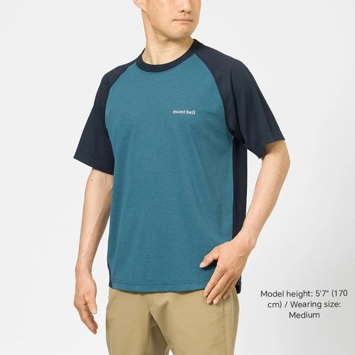 Montbell T-Shirt Men's Wickron T Raglan Dark Green
