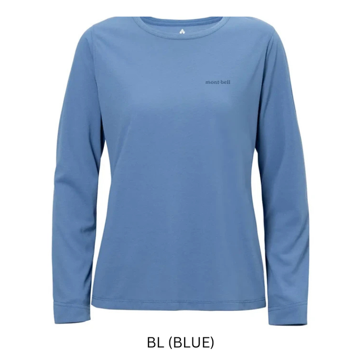 Montbell T-Shirt Women's Wickron Slim Long Sleeve T - Everyday Hiking Trekking Firstlayer