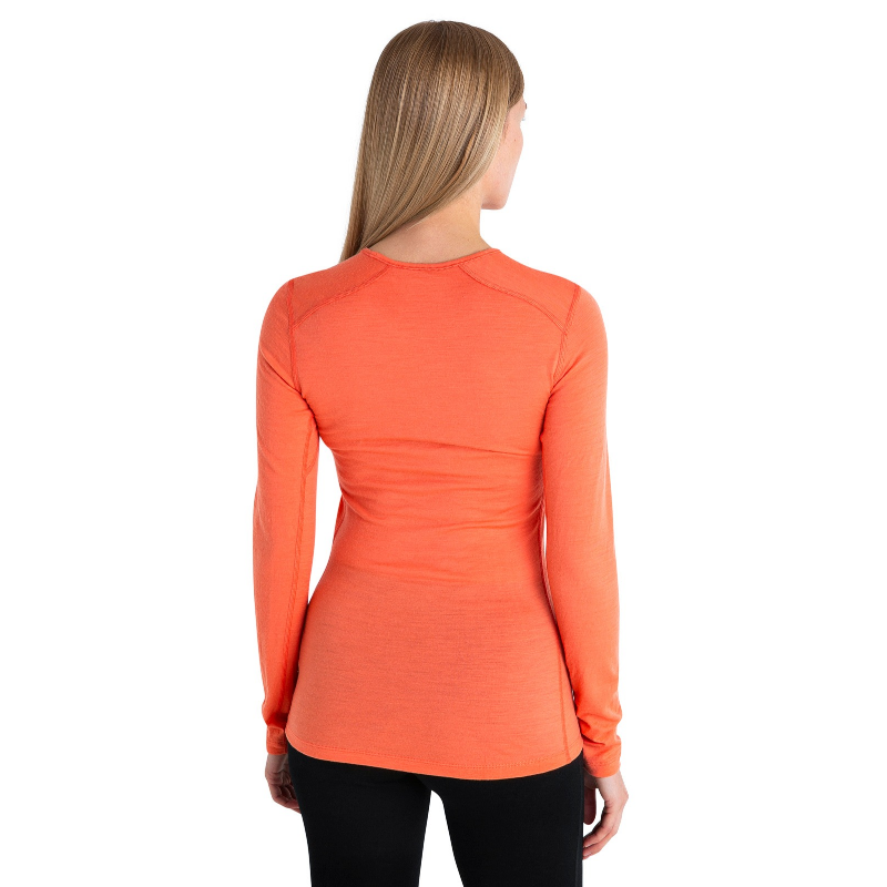 icebreaker Merino Base Layer Women's 200 Oasis Long Sleeve Crewe - Glazen Tang