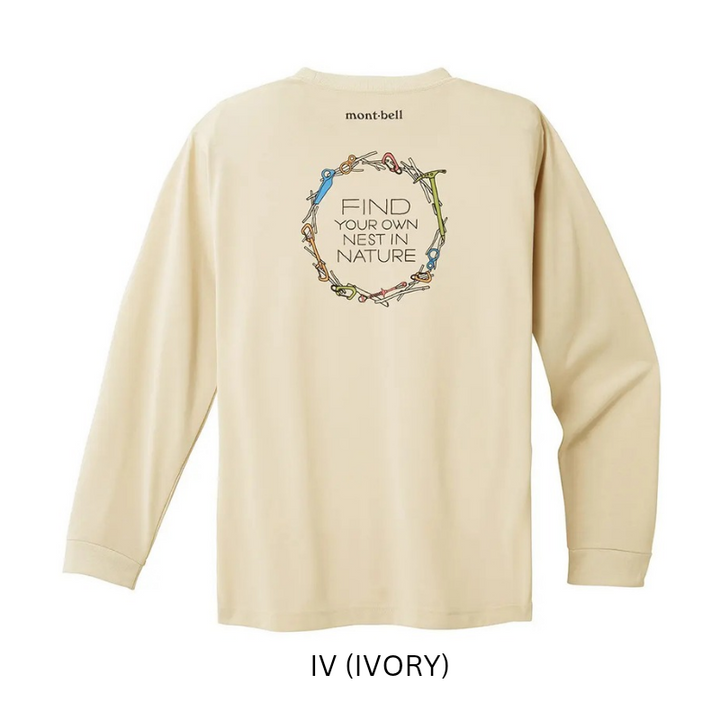 Montbell T-Shirt Unisex Wickron Long Sleeve T Gear Circle - Everyday Hiking Trekking Firstlayer
