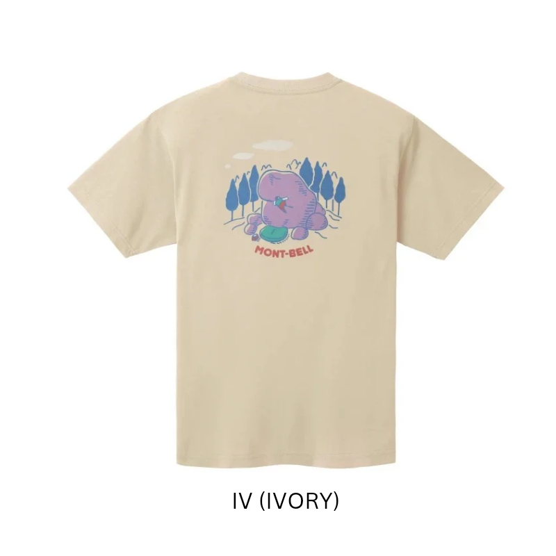 Montbell T-Shirt Unisex Wickron T Bouldering - Everyday Hiking Trekking Firstlayer