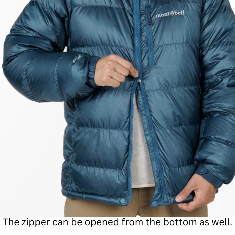 Montbell Down Jacket Men's Alpine Down Parka With Hood - 800 Fill