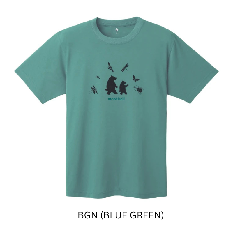Montbell T-Shirt Unisex Wickron T Searching for Insects - Green