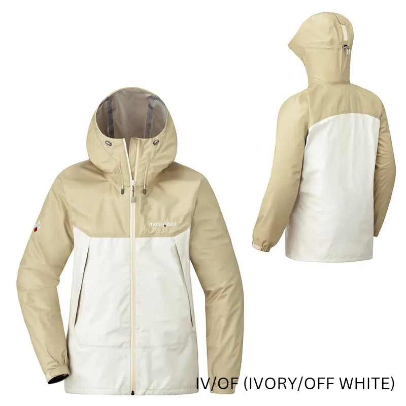 Montbell Rainwear Women's Thunder Pass Jacket 3-layer DRY-TEC - IVORY/OFF WHITE