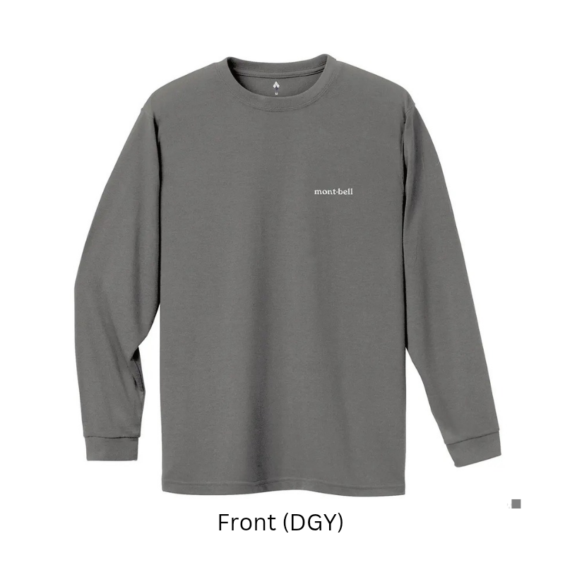 Montbell T-Shirt Unisex Wickron Long Sleeve T Gear Circle - Everyday Hiking Trekking Firstlayer