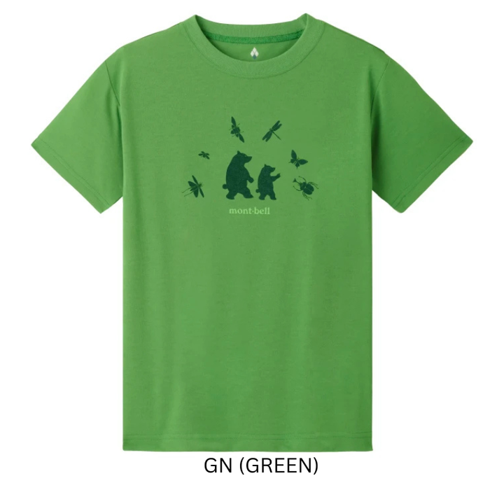 Montbell T-Shirt Unisex Wickron T Searching for Insects - Green