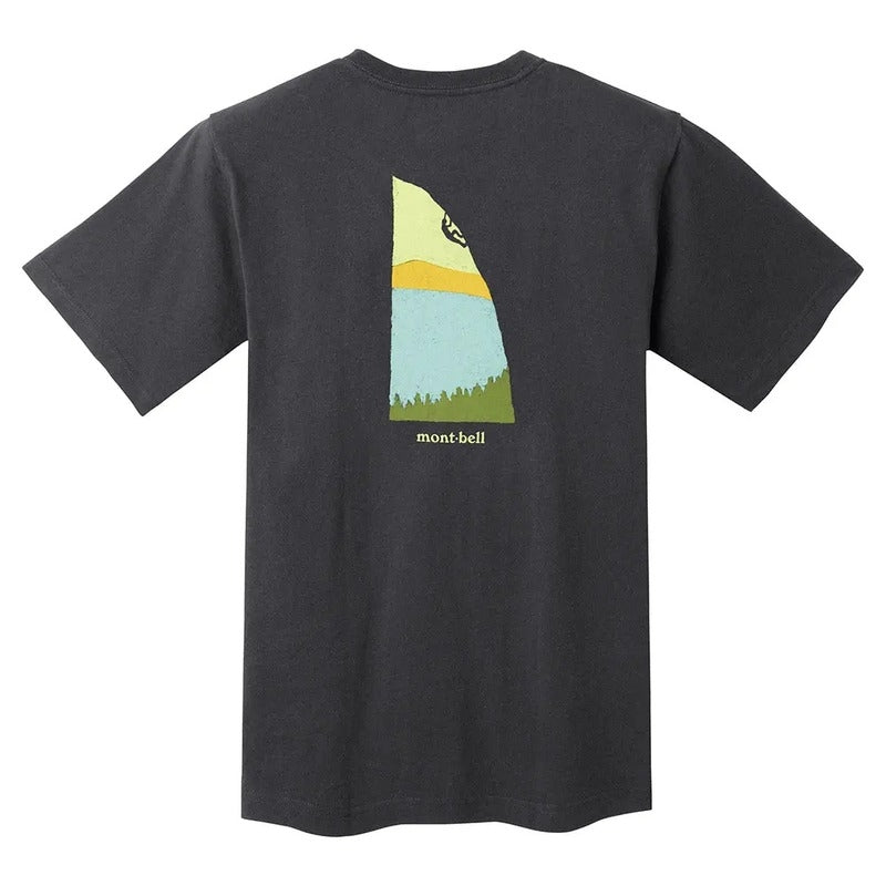 Montbell T-Shirt Unisex Pear Skin Cotton T Rock Climbing - Dark Gray