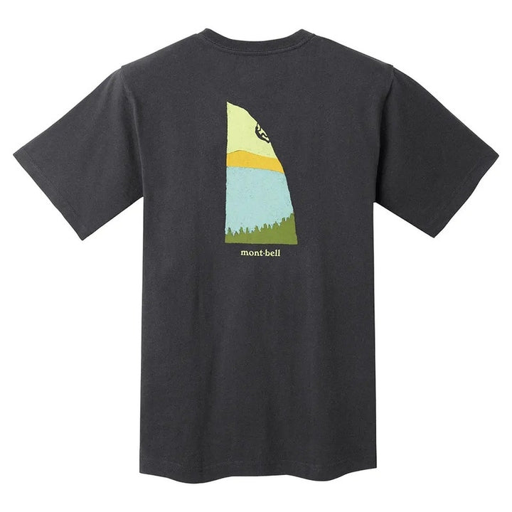 Montbell T-Shirt Unisex Pear Skin Cotton T Rock Climbing - Dark Gray