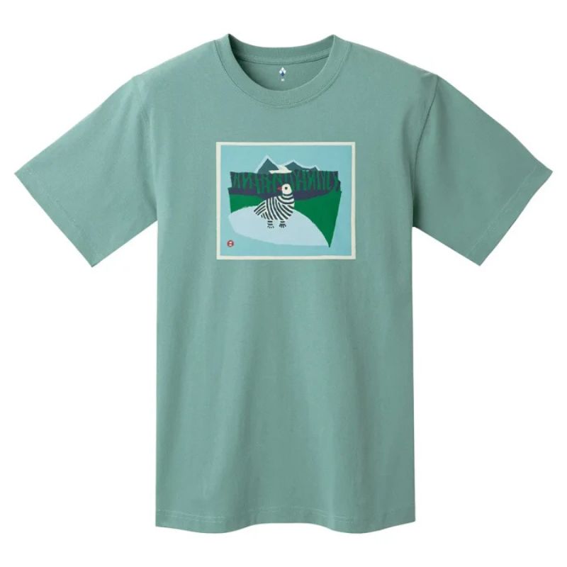 Montbell T-Shirt Unisex Pear Skin Cotton T Rock Ptarmigan - Light Blue