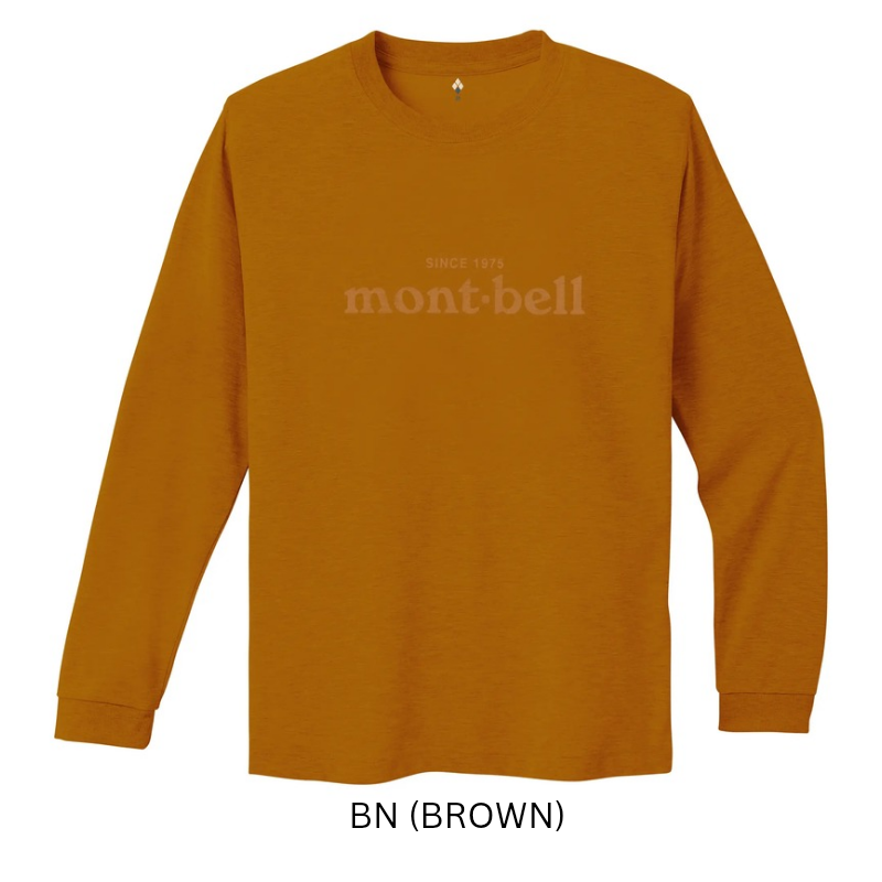 Montbell T-Shirt Unisex Wickron Long Sleeve T Embossed Logo - Everyday Hiking Trekking Firstlayer