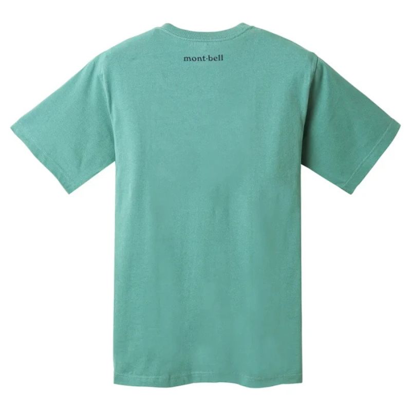 Montbell T-Shirt Unisex Pear Skin Cotton T Rock Ptarmigan - Light Blue