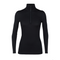 icebreaker Merino Base Layer Women's 200 Oasis Long Sleeve Half-Zip Thermal Top - Black