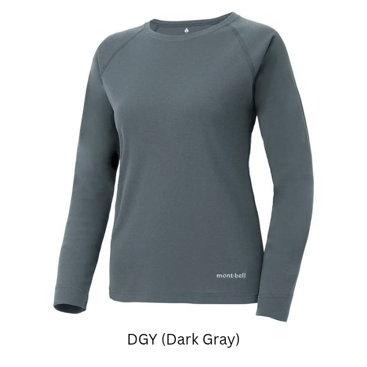 Montbell T-Shirt Women's Wickron FIT Long Sleeve T - Everyday Hiking Trekking Firstlayer