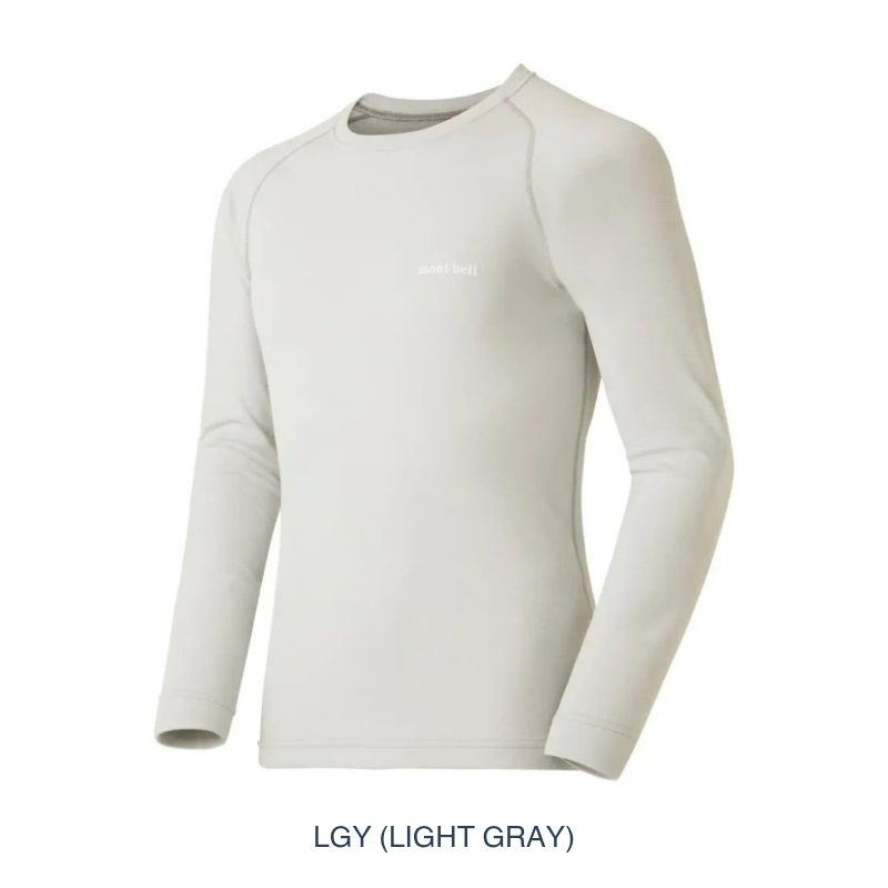 Montbell Base Layer Men's ZEO-LINE Middle Weight Crew Round Neck Long Sleeve