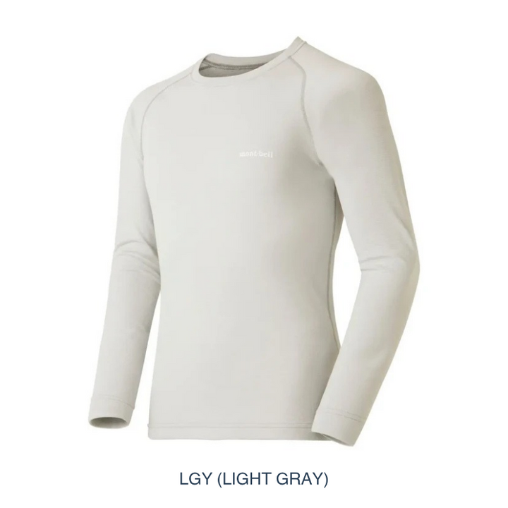 Montbell Base Layer Men's ZEO-LINE Middle Weight Crew Round Neck Long Sleeve