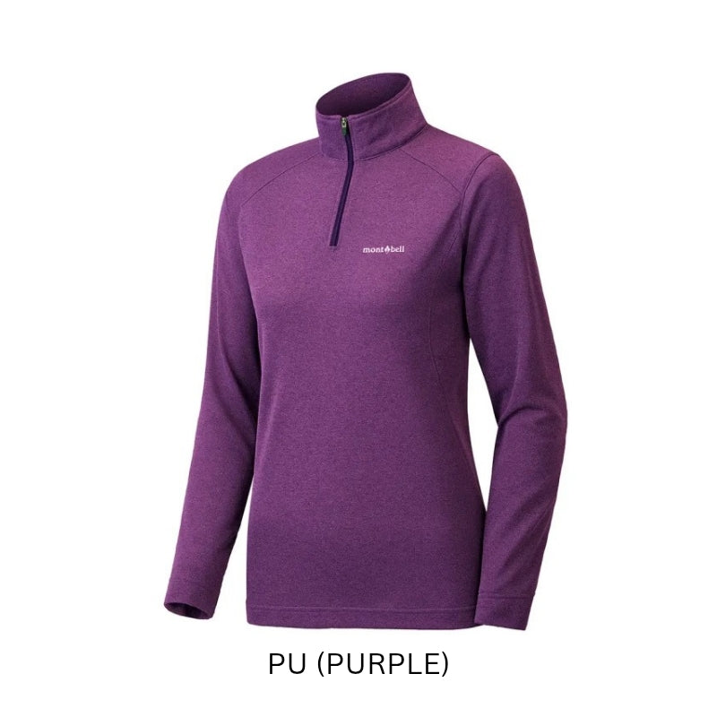 Montbell T-Shirt Women's Wickron ZEO Long Sleeve Zip Shirt