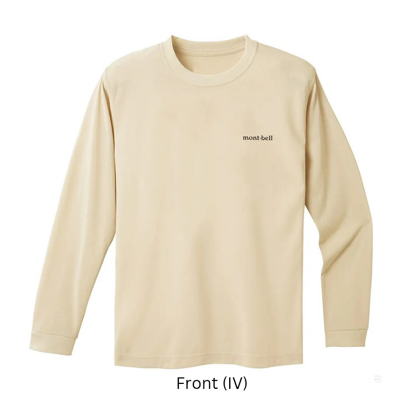 Montbell T-Shirt Unisex Wickron Long Sleeve T Gear Circle - Everyday Hiking Trekking Firstlayer