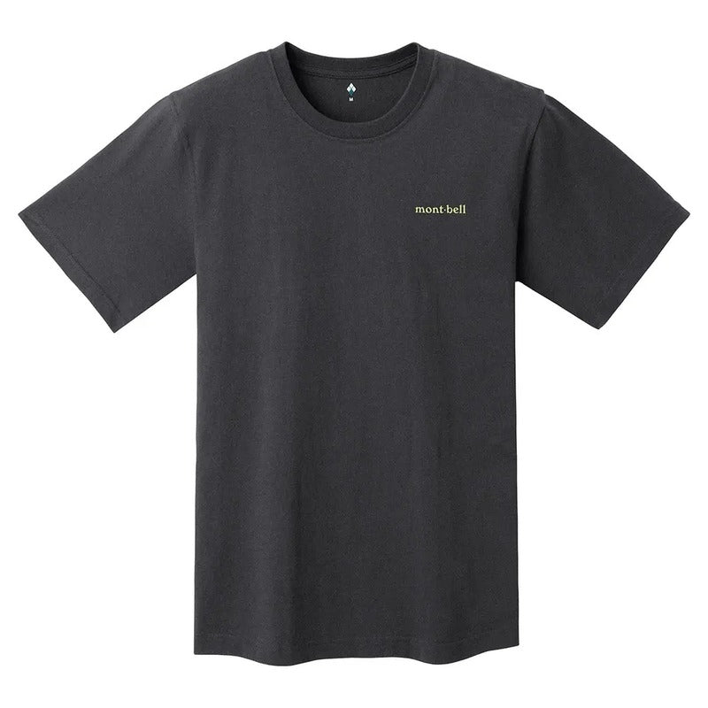 Montbell T-Shirt Unisex Pear Skin Cotton T Rock Climbing - Dark Gray
