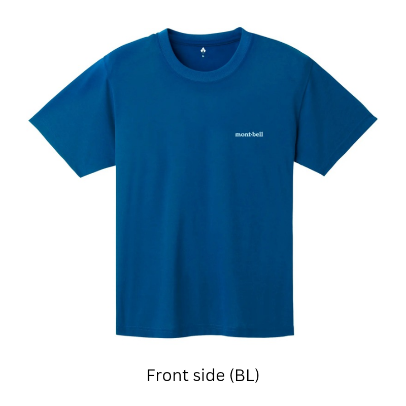 Montbell T-Shirt Unisex Pear Skin Cotton T Summer Clouds - Blue