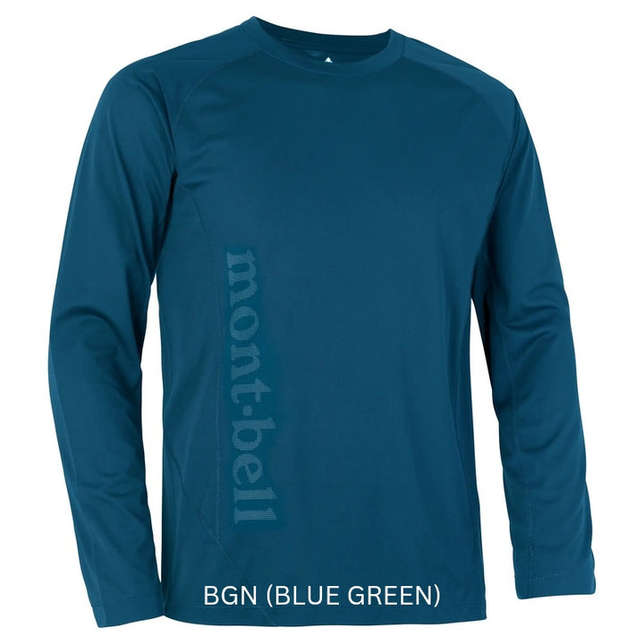 Montbell Men's Cool Light Long Sleeve T - Outdoor Hiking Trekking Firstlayer