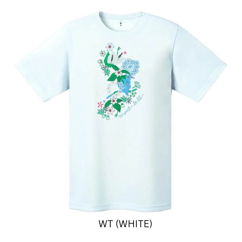 Montbell T-Shirt Women's Wickron T Bird and Flowers